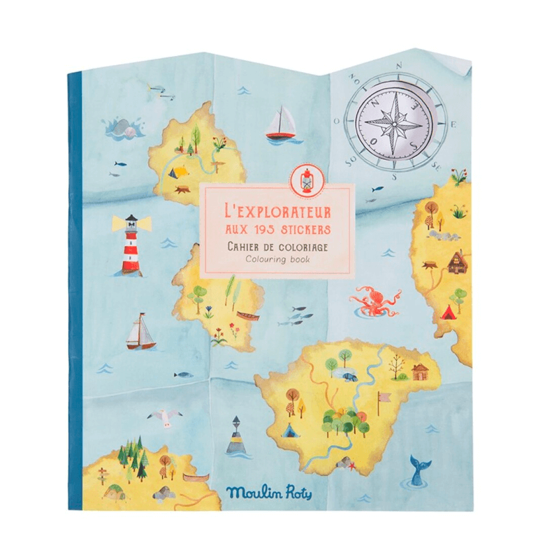 Cuaderno de pegatinas Explorador Moulin Roty