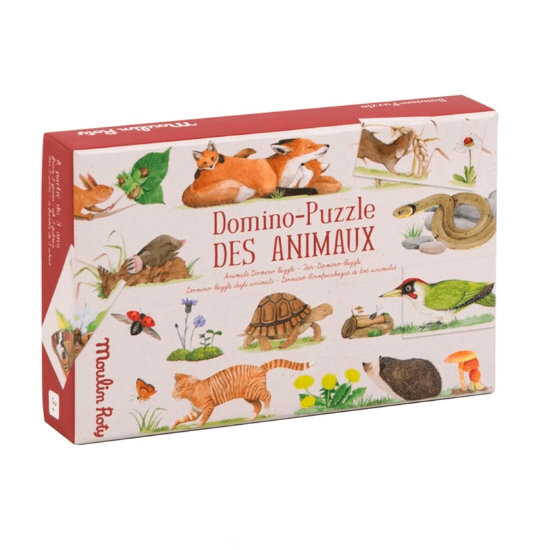 Dominó Rompecabezas Animales Moulin Roty