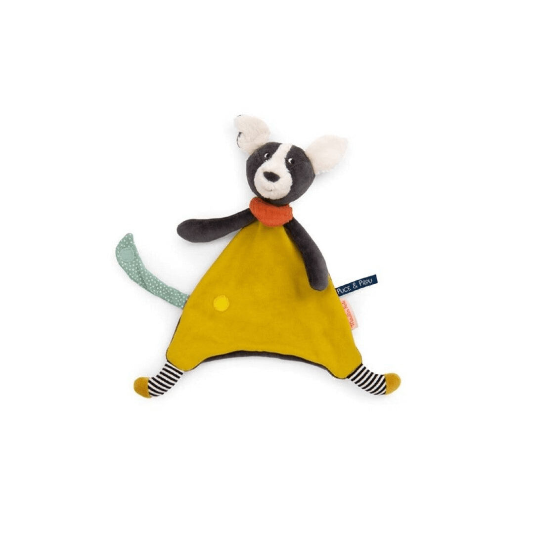 Doudou Puce perrito amarillo Moulin Roty