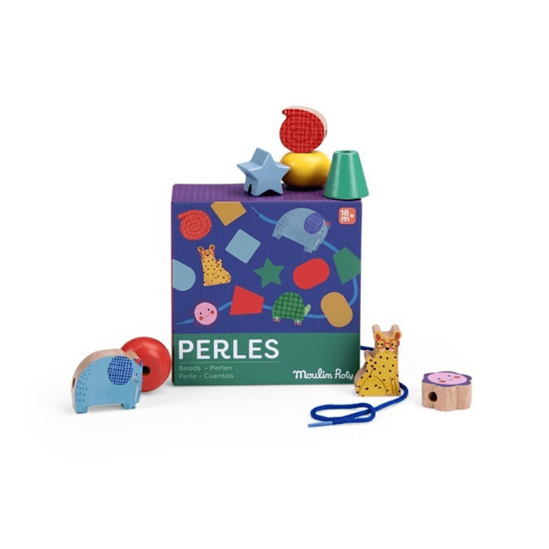Juego ensartar cuentas Toupitis Moulin Roty