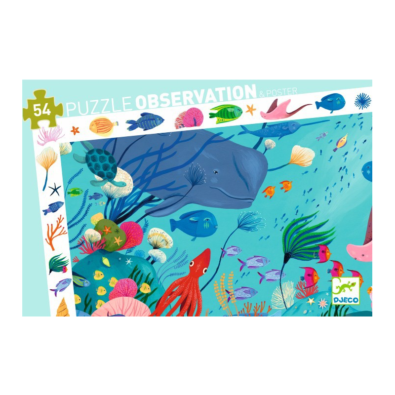 Puzzle Observación Acuático 54 piezas Djeco