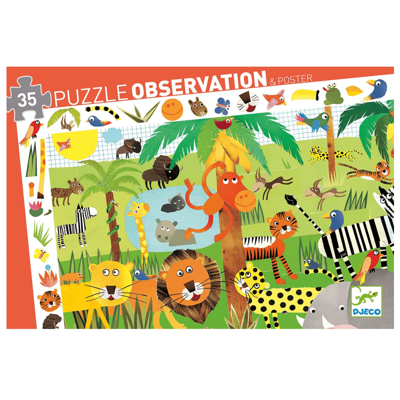Puzzle Observación La Jungla 35 piezas Djeco