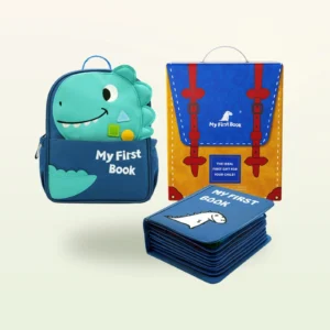 Libro montessori de habilidades para el día a día azul
