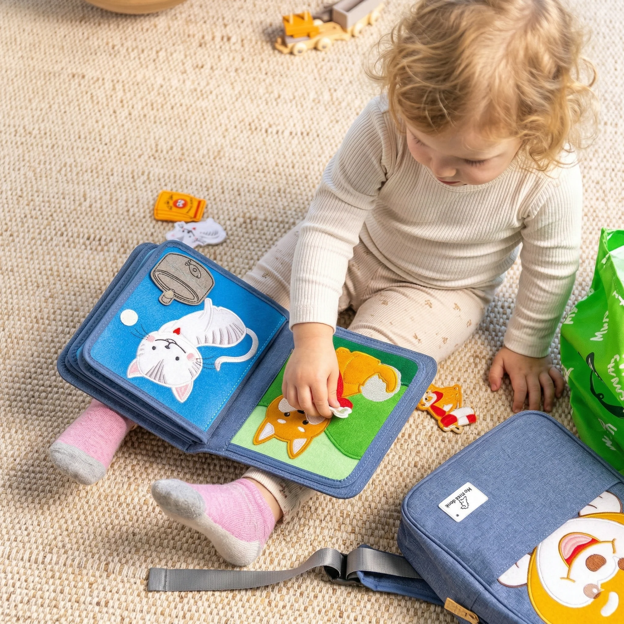 Libro montessori con mochila mascotas - Imagen 3